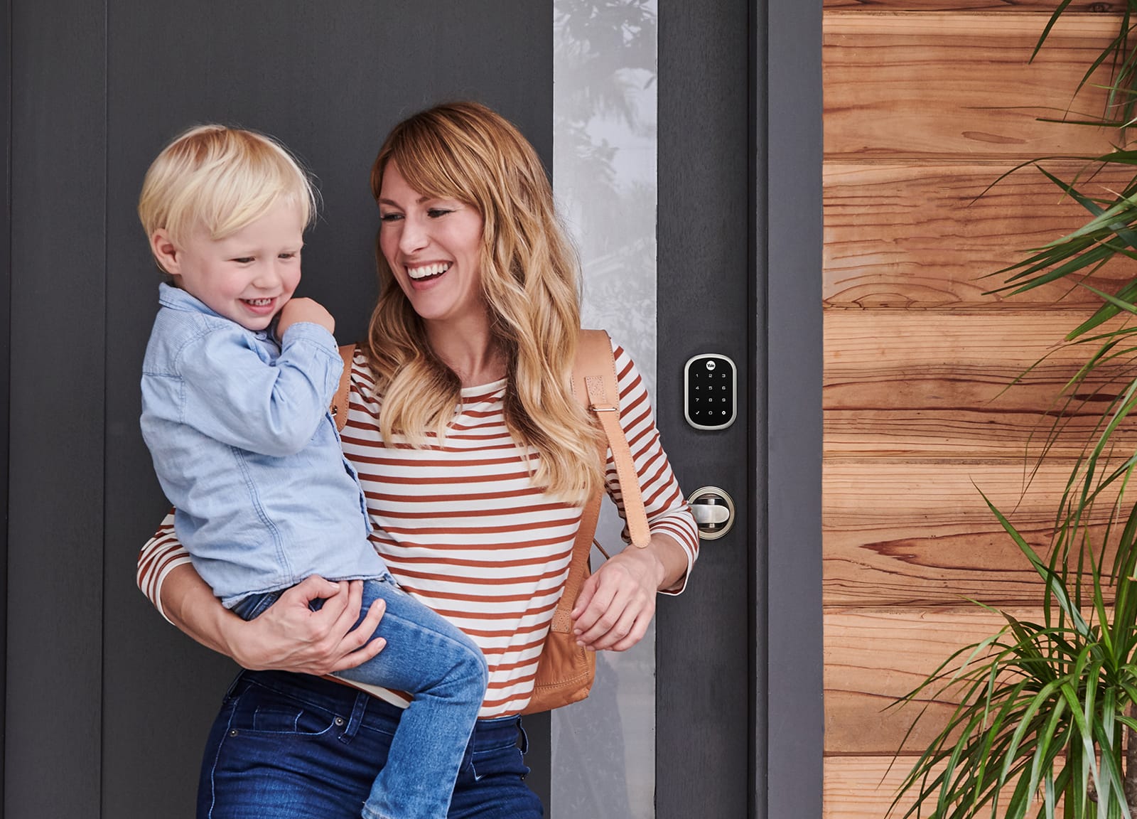 mom with keypad locks