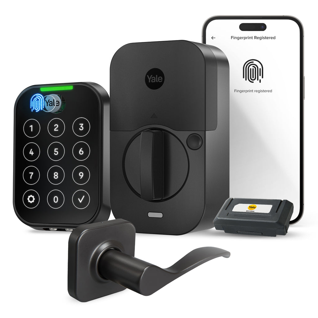 Yale – Assure 2 Norwood Lever Smart Lock Wi-Fi Replacement Deadbolt With Touchscreen And App Access Black Suede - View #12