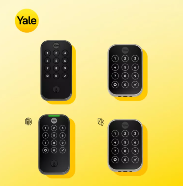 display of yale lock products