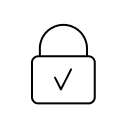 lock with check mark icon