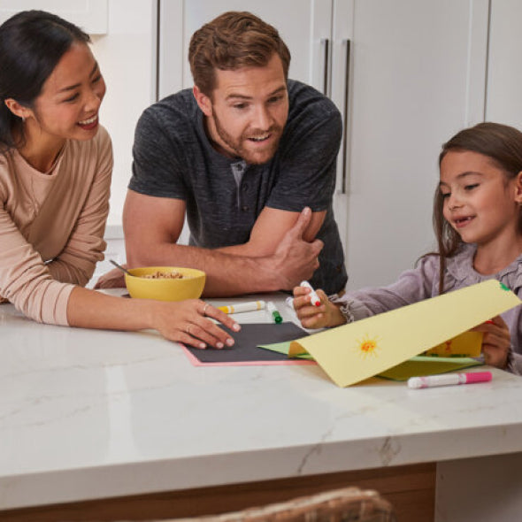 family doing art