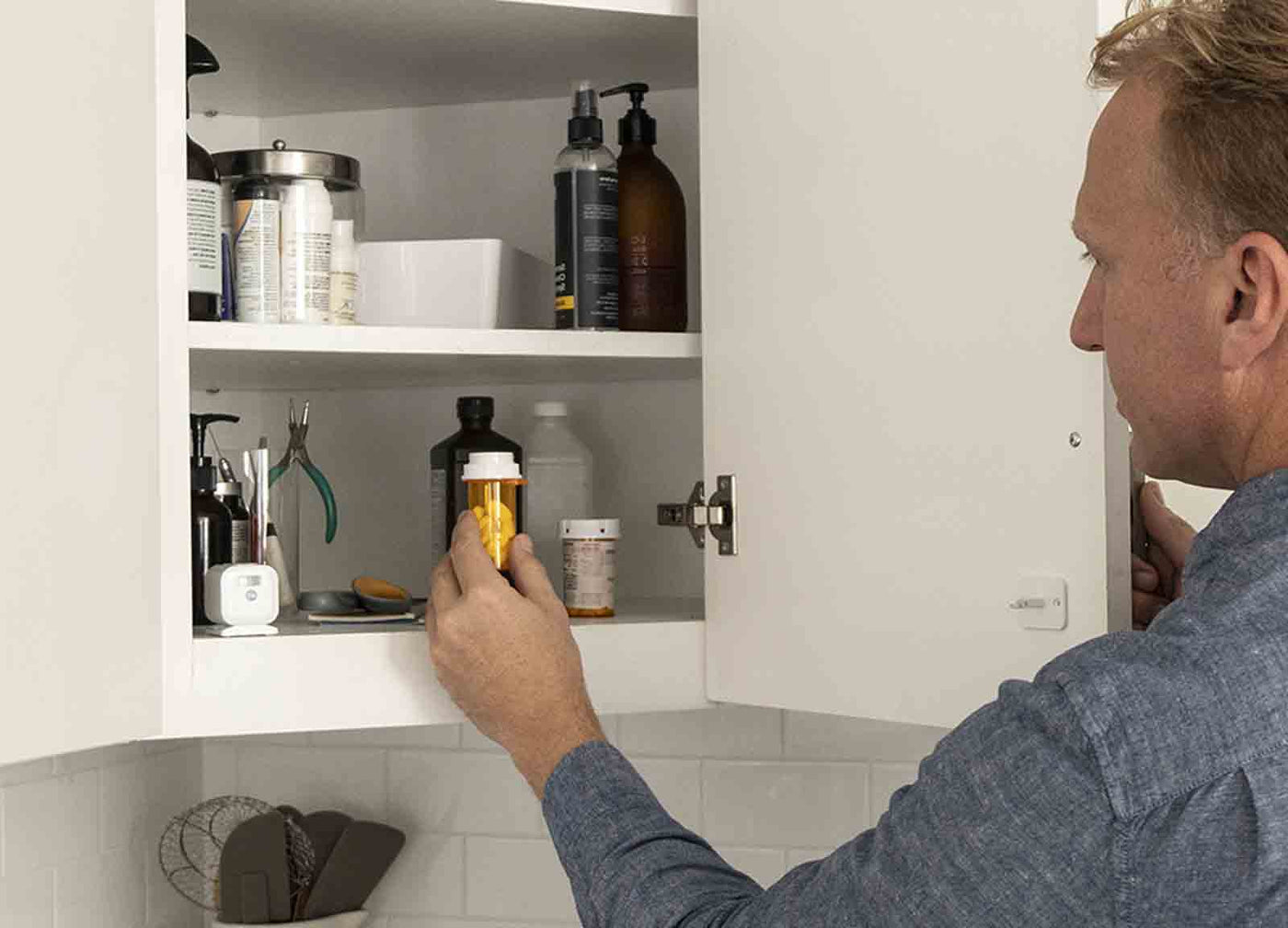 Smart Cabinet Locks on medicine cabinet