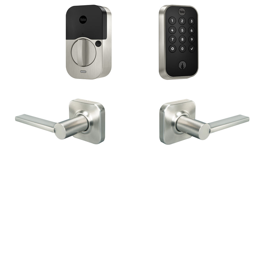 Yale Assure Lock 2 Keypad with Wi-Fi and Valdosta Lever in Satin Nickel
